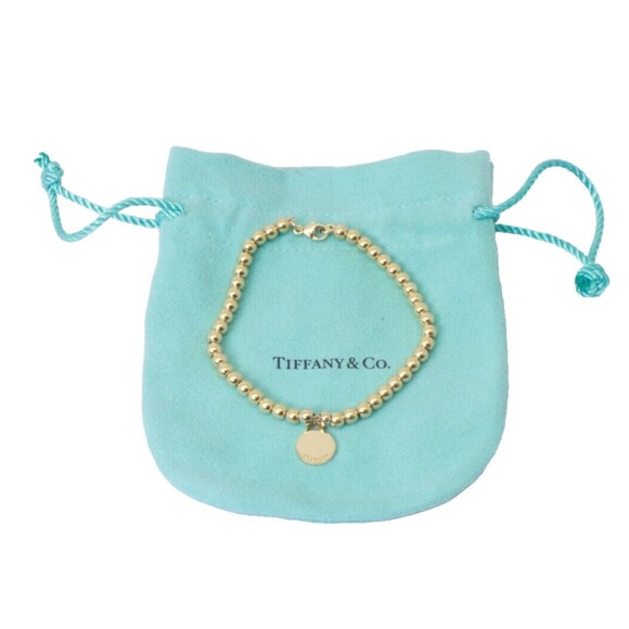 🔥 Tiffany Return to Tiffany 18k Gold Beaded Bracelet Women's Jewelry 🔥 - Picture 3 of 9